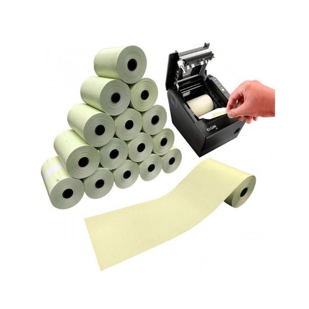 Bobina 80X80 Termica Amarela C/15 Impressoras Ecf Sat Pdv