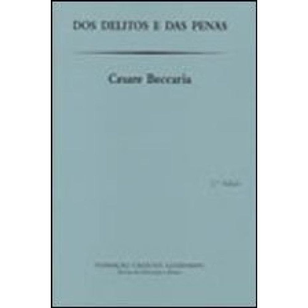 Dos Delitos E Das Penas