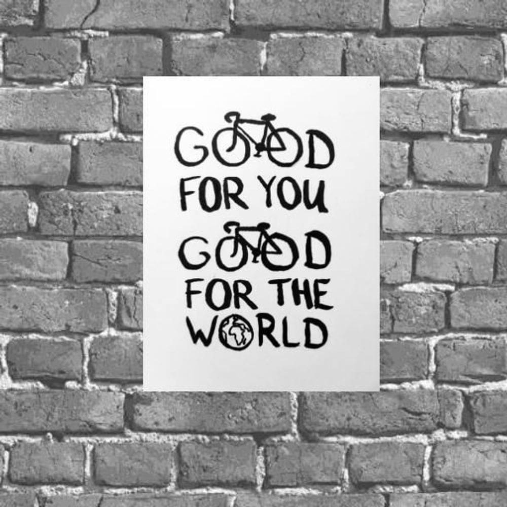 Placa Bike Good For You And The World 18X27Cm