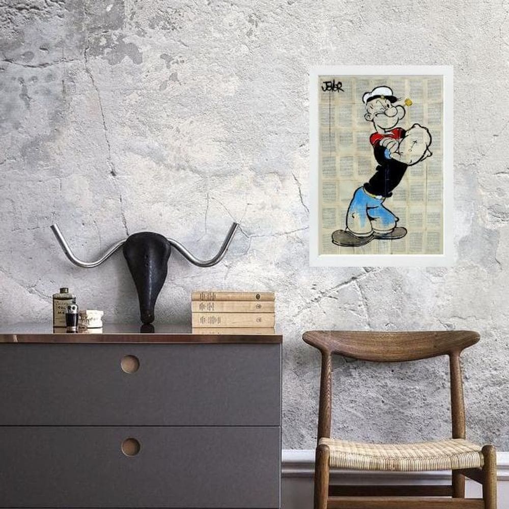 Quadro Decorativo Vintage Popeye 24X18Cm