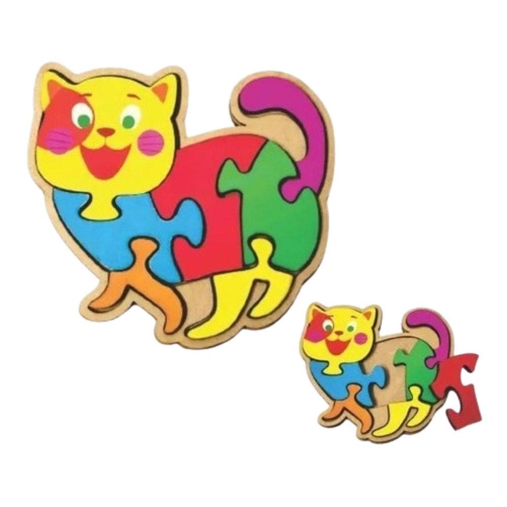 Quebra Cabeça Divertido Infantil Pedagógico Gato