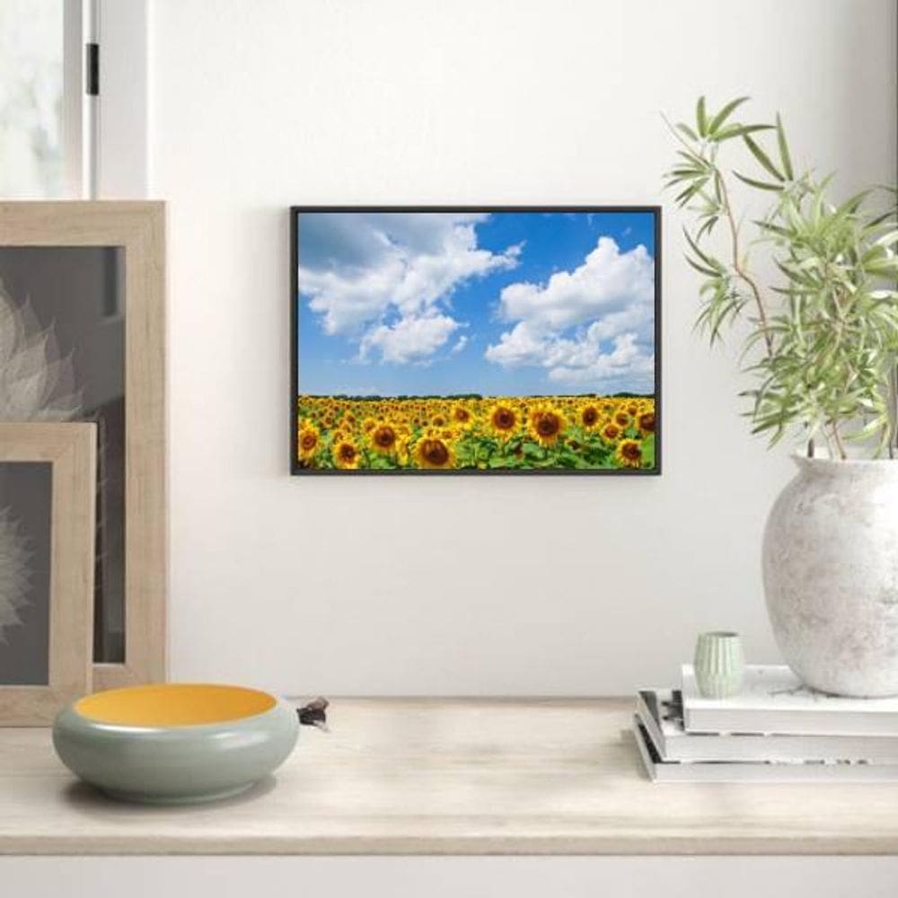 Quadro Decorativo Campo De Girassóis 45x34cm
