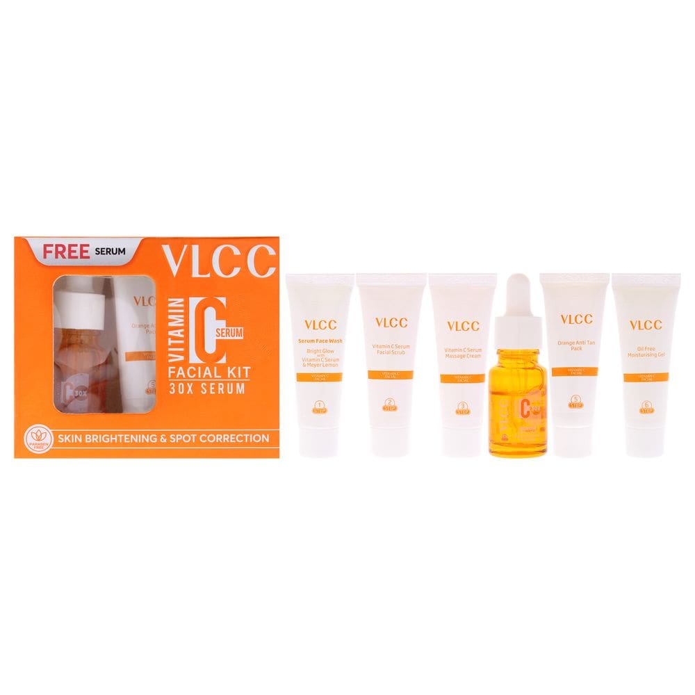 Kit facial VLCC de vitamina C com creme noturno, vitamina E e ácido hialurônico