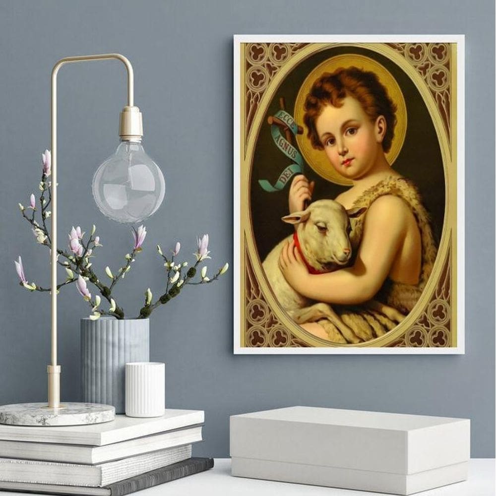 Quadro Decorativo São João Batista 24X18Cm