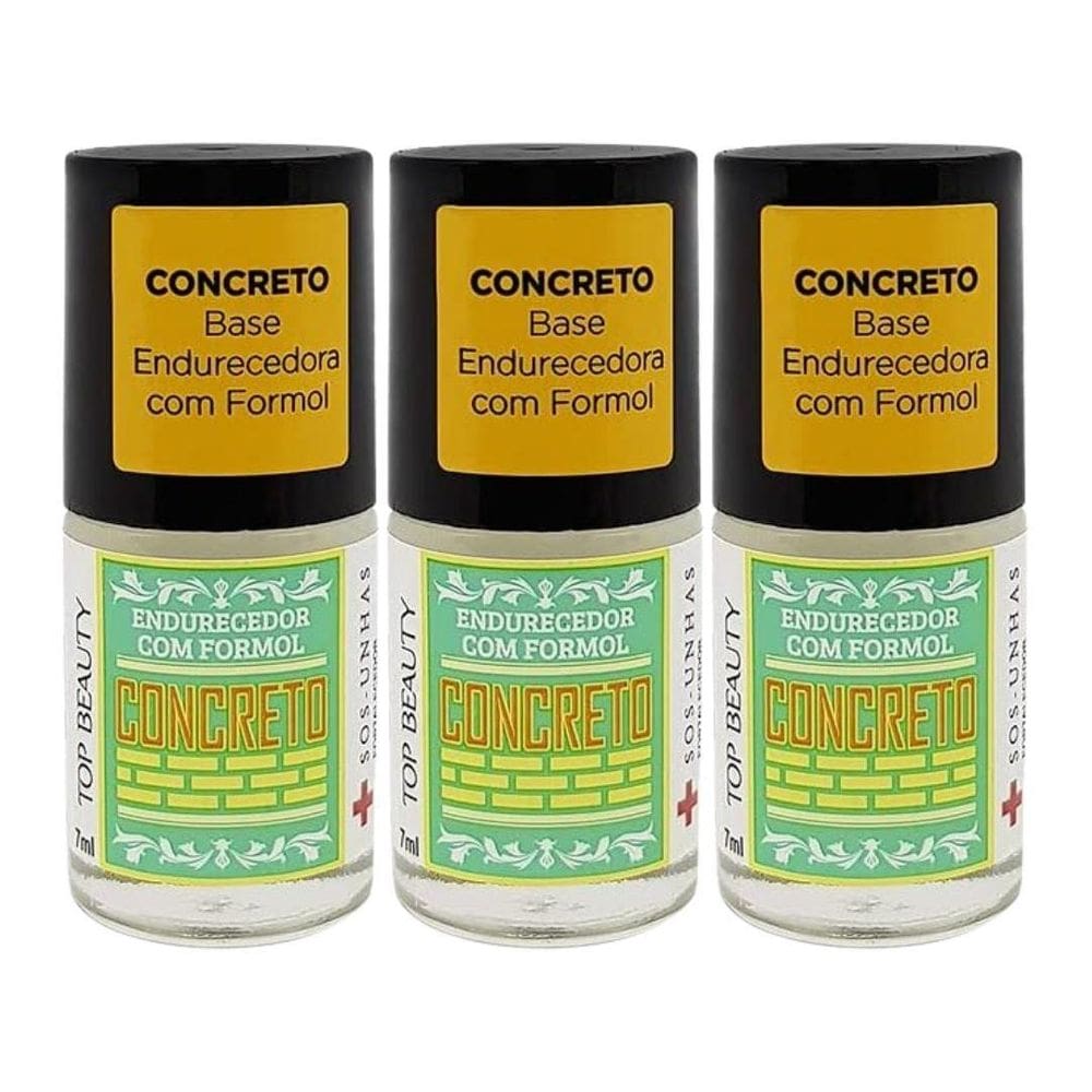 Kit Esmalte Unha Top Beauty Sos Unhas Concreto 7 Ml 3