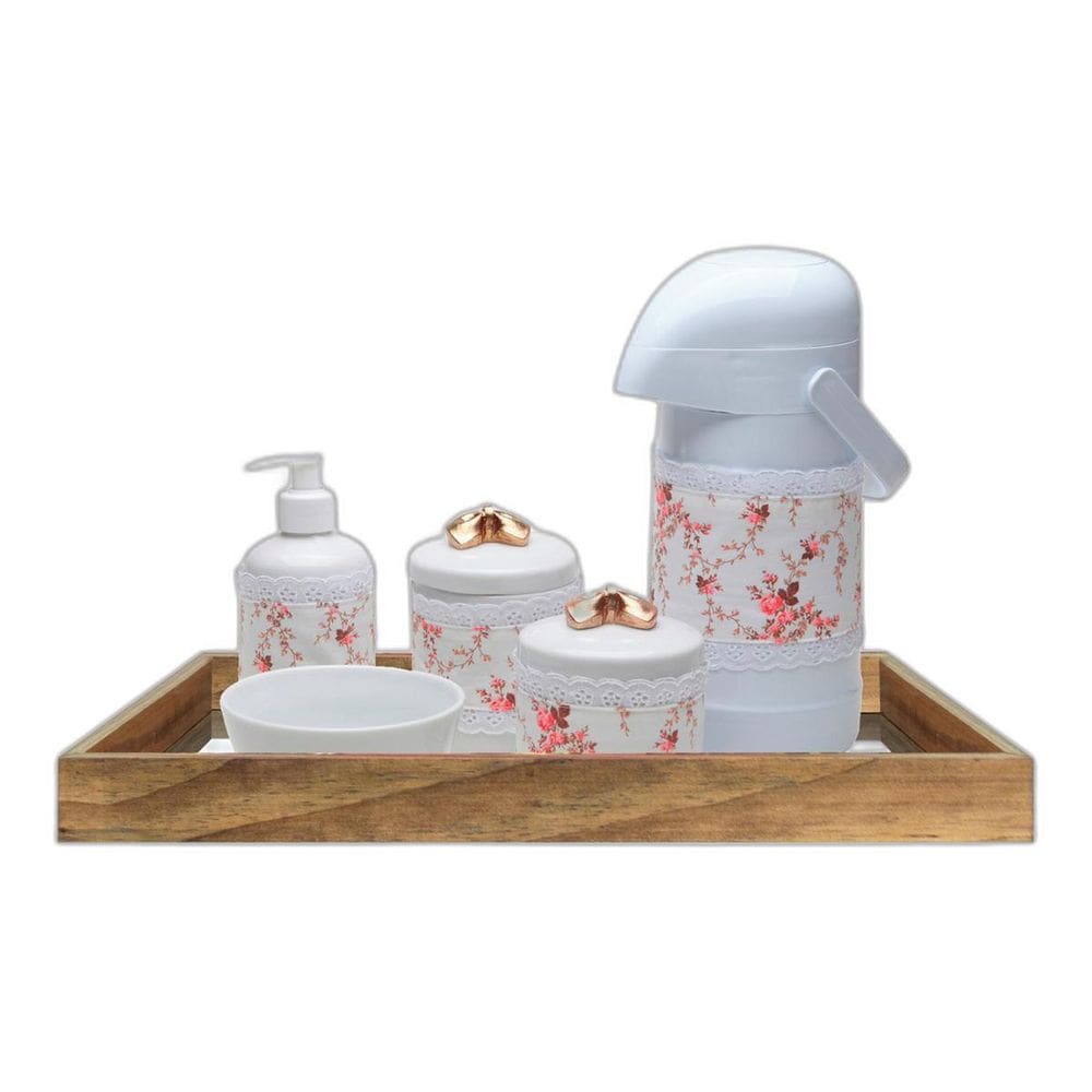 Bandeja Rustica Espelhada Decoração Festa Kit Bebe Cafe Chá