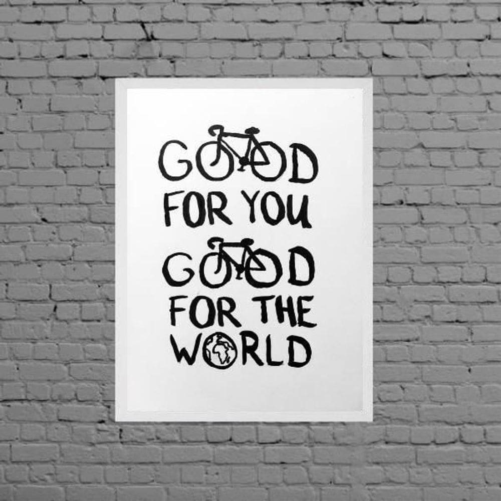 Quadro Bike Good For You And World 33X24Cm