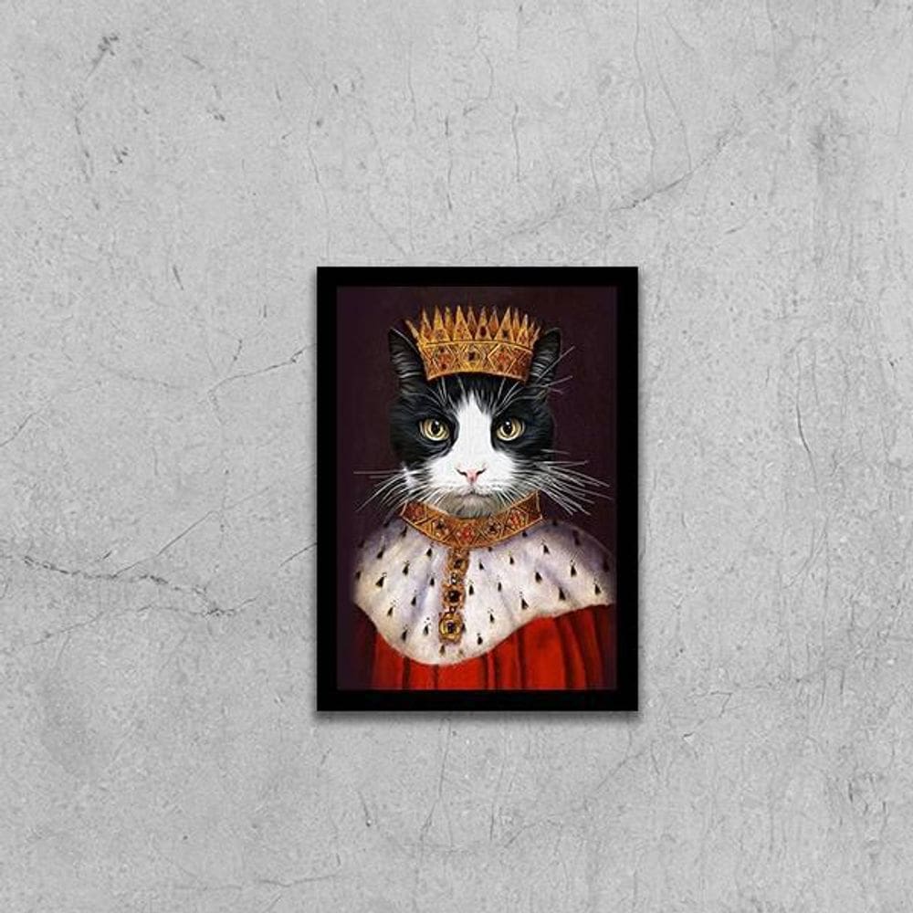Quadro Meu Gato Rei 24X18Cm