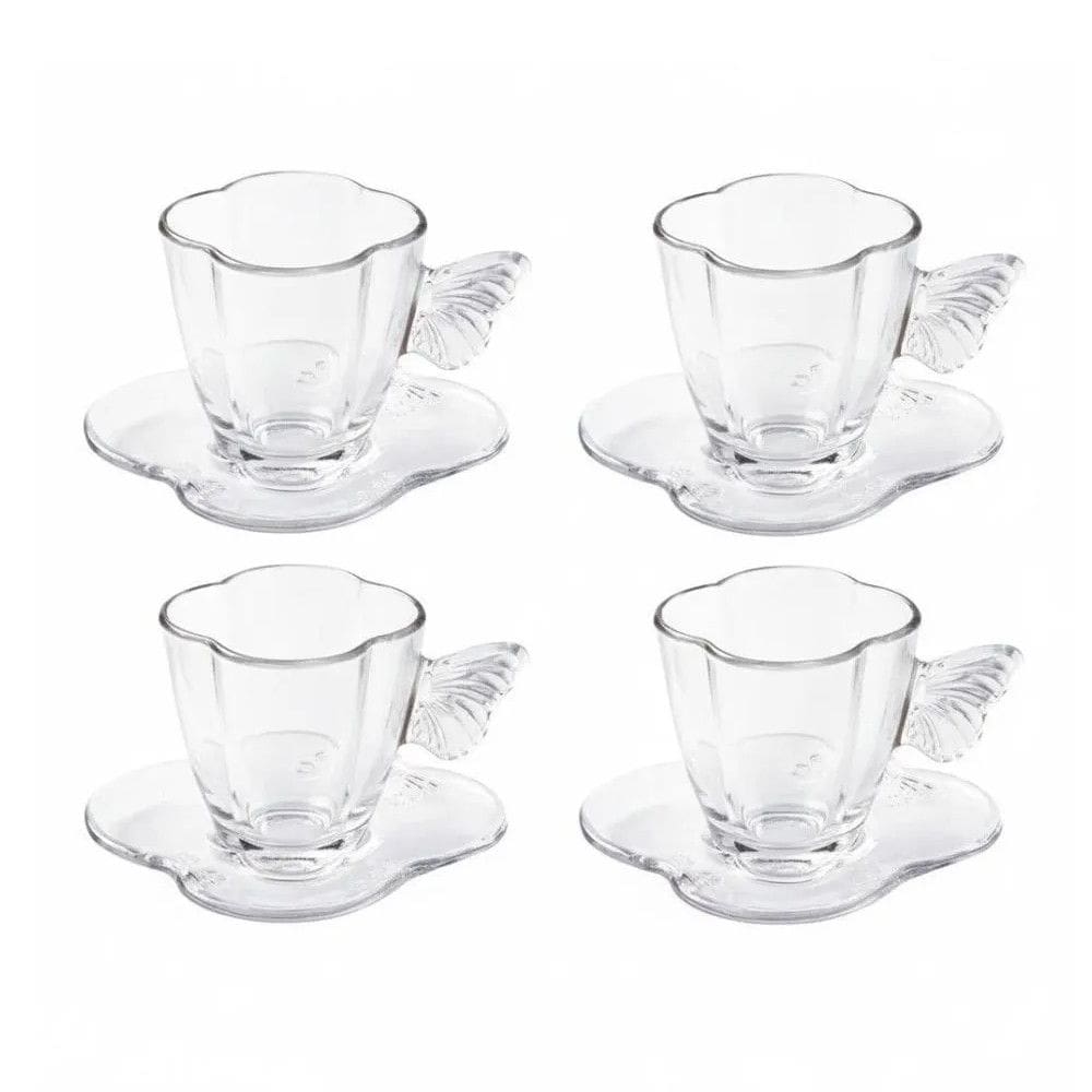 Jogo de Xícaras de Café 80ml Butterfly 8 Peças - Wolff