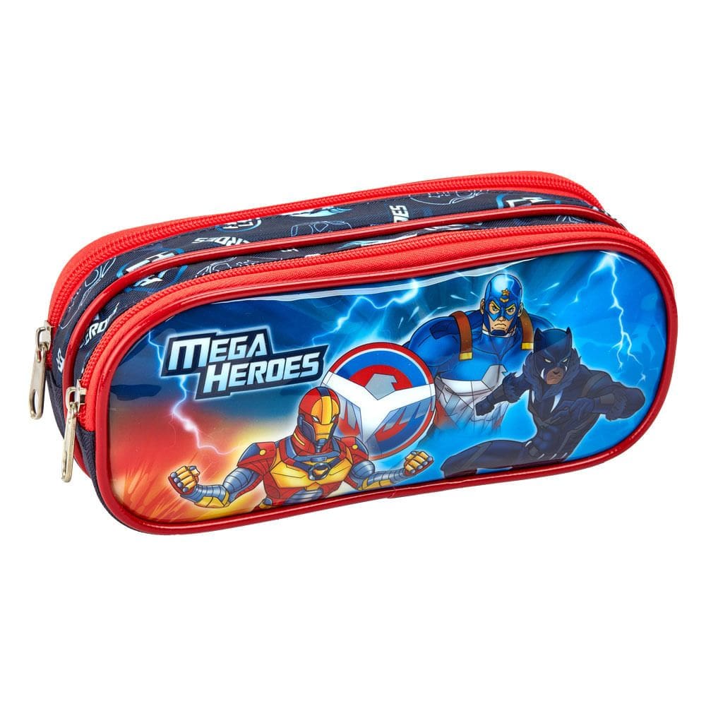 Estojo Duplo Infantil Masculino Heroes ES42118 - Seanite