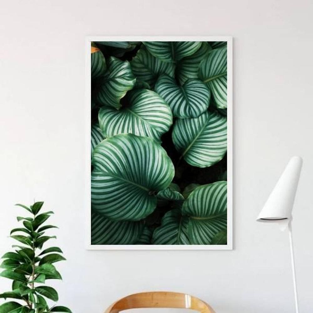 Quadro Foto De Folhas 24X18Cm - Com Vidro