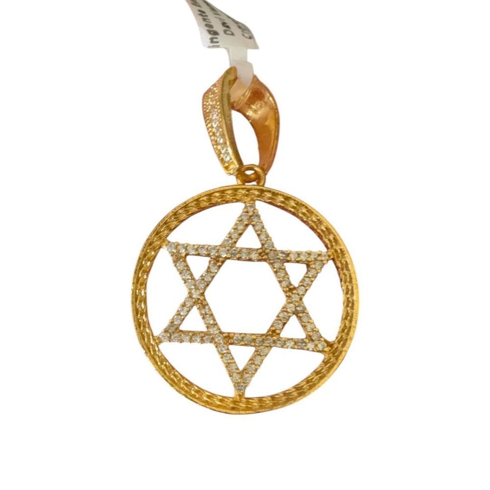 Pingente Estrela De Davi - Banhado A Ouro 18K