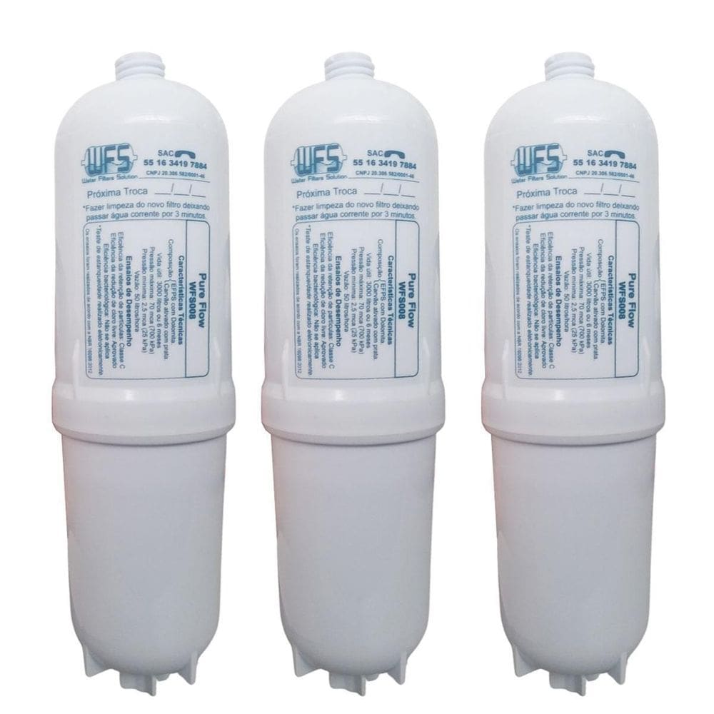 Kit 3 Refil Filtro Purificador Água Soft By Everest Star