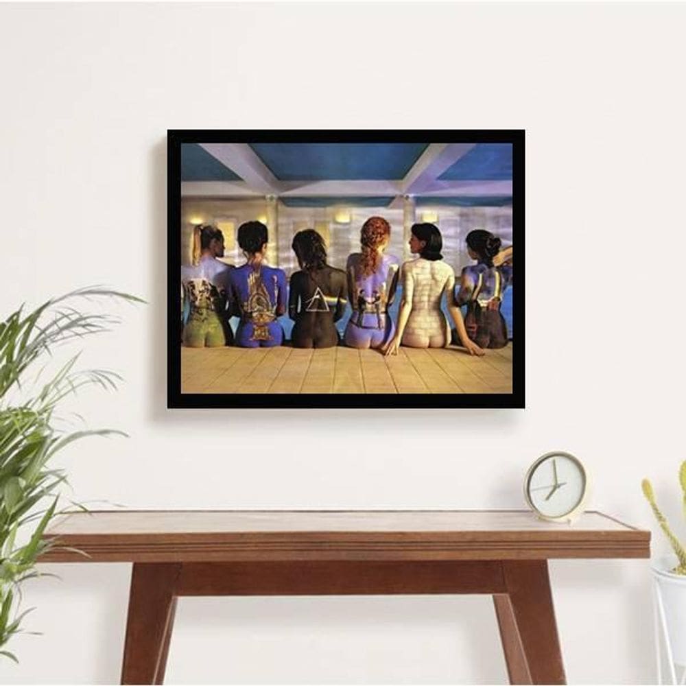 Quadro Pink Floyd Mulheres Nuas 24X18Cm - Com Vidro