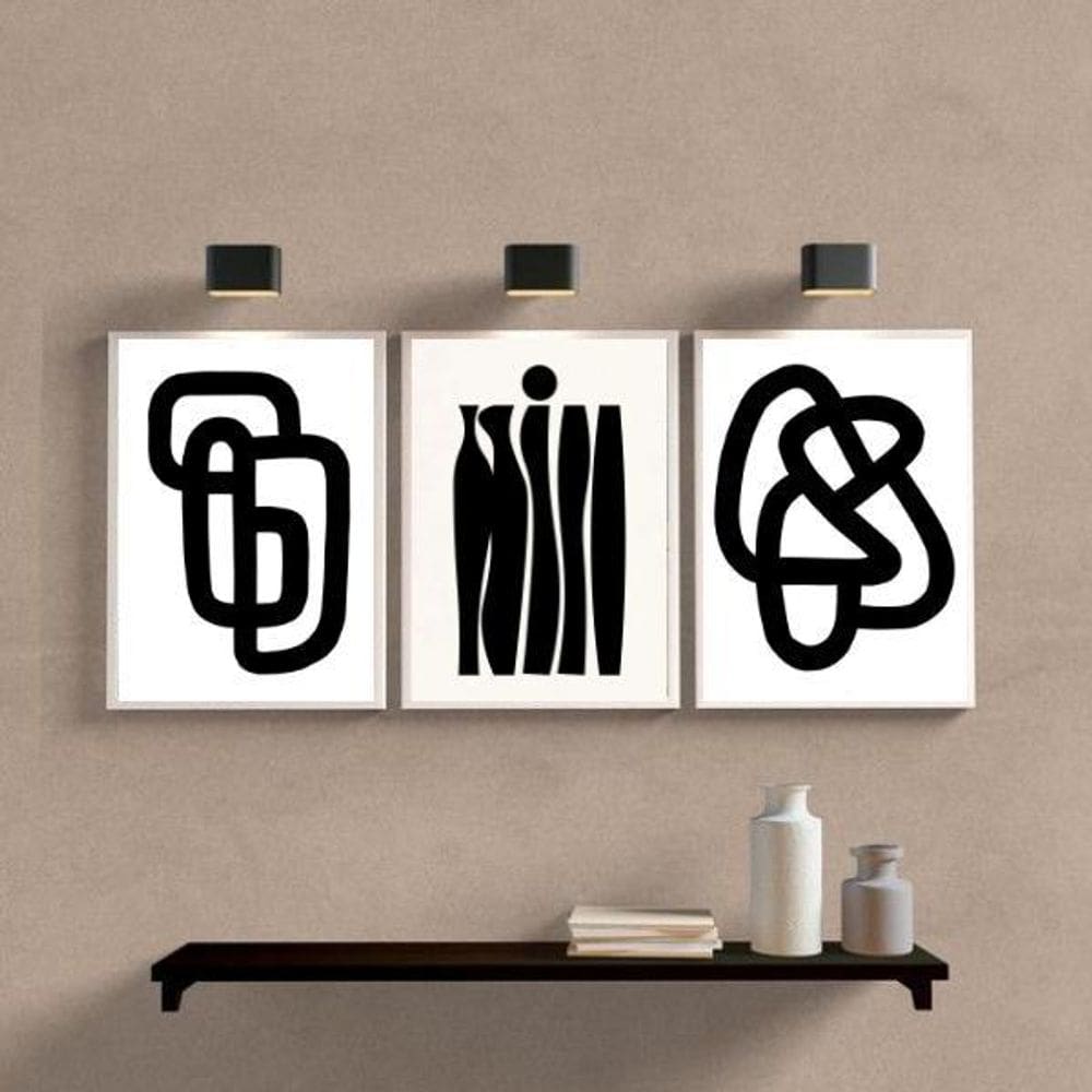 Quadros Decoração Minimalista 33x24cm - Kit 3 Peças