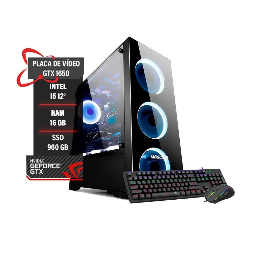 Pc Gamer I5 12º 16Gb Ssd 960 Gtx 1660