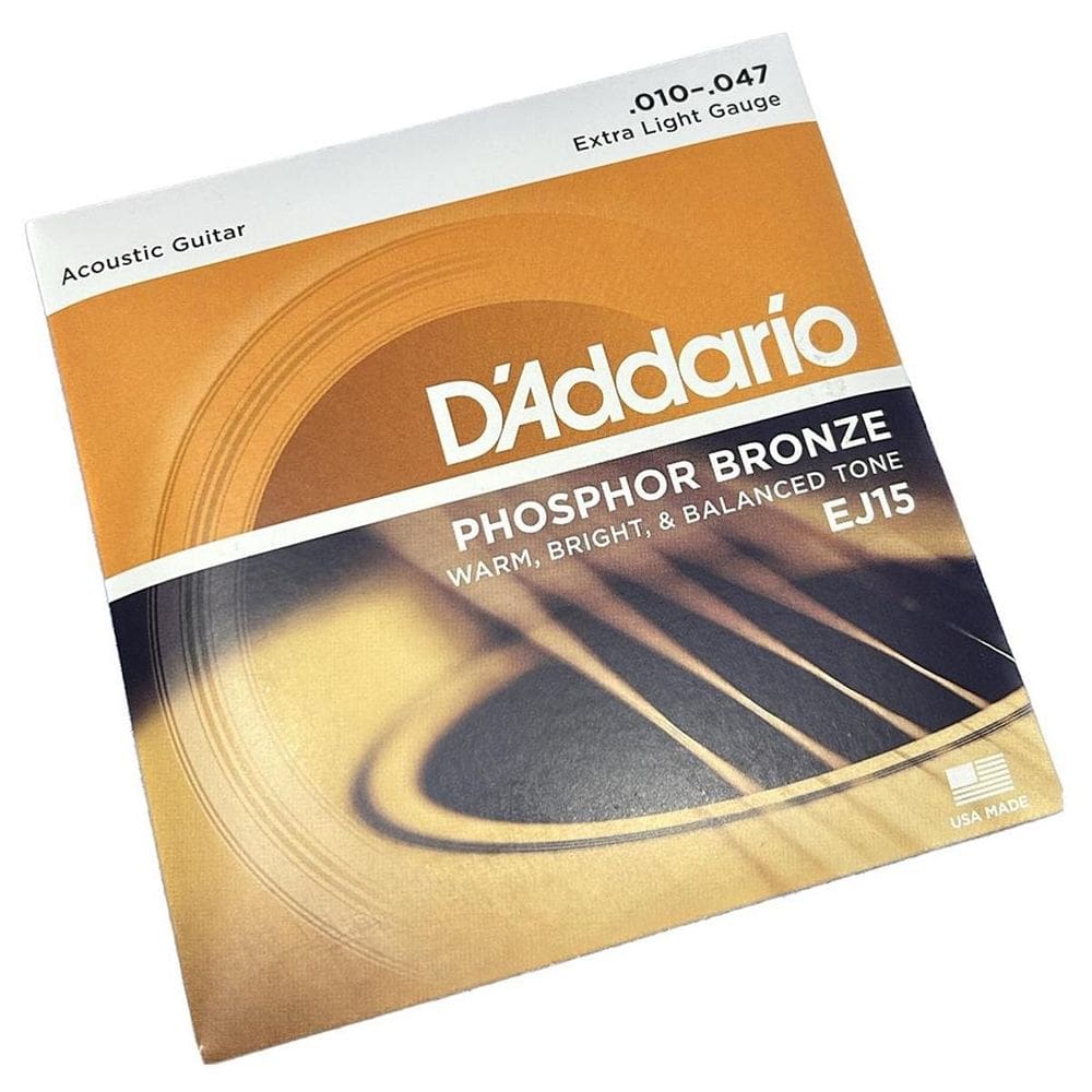 Encordoamento Aço 010 Violão Daddario Ej15 Phosphor Bronze