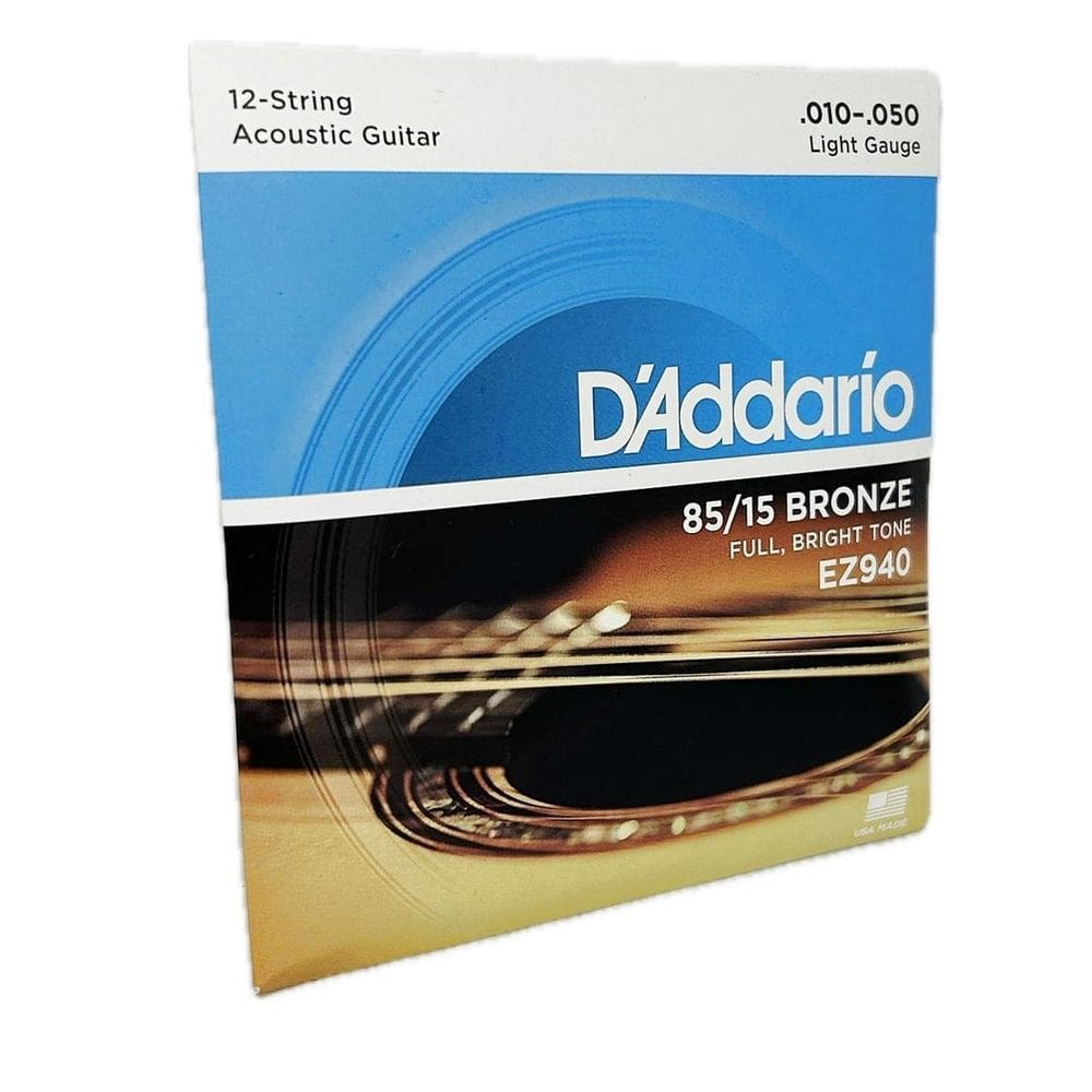 Encordoamento Violão Aço 12 Cordas 10-50 D`Addario Ez940