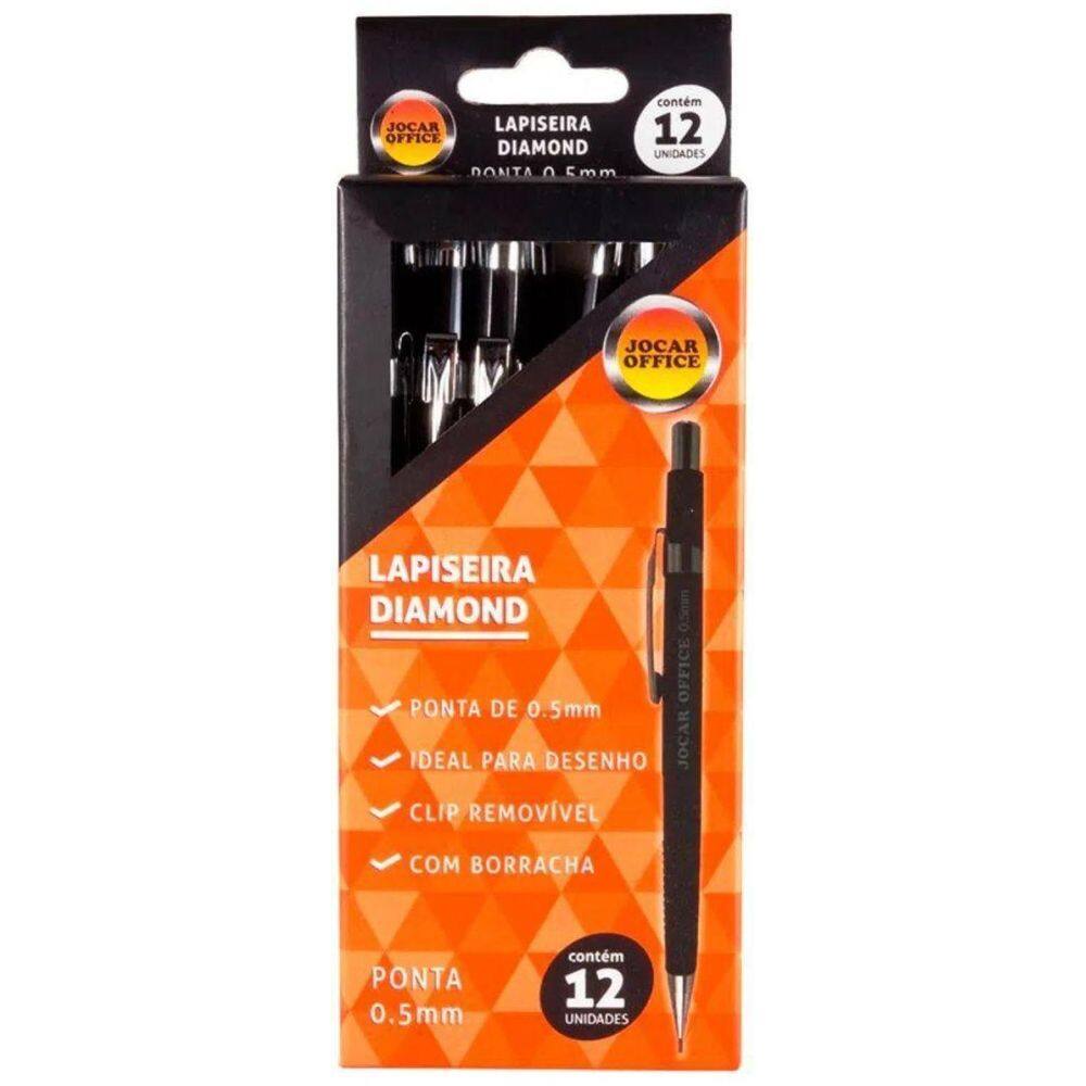 Lapiseira Triangular Tecnica 0,5Mm Preto C/12 Jocar Office
