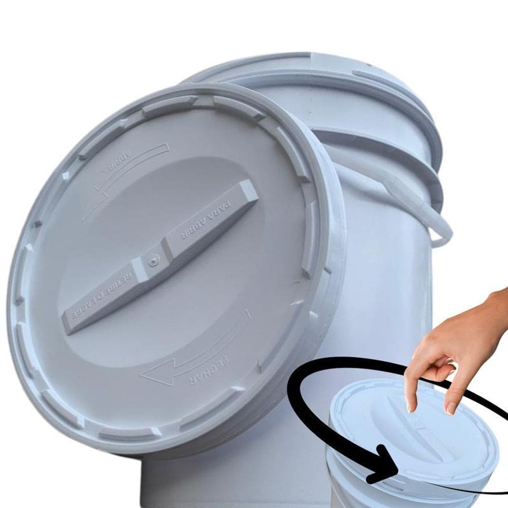 Balde Para Sauna Seca 20 Litros E Tampa Rosca - Kit 18 Pçs