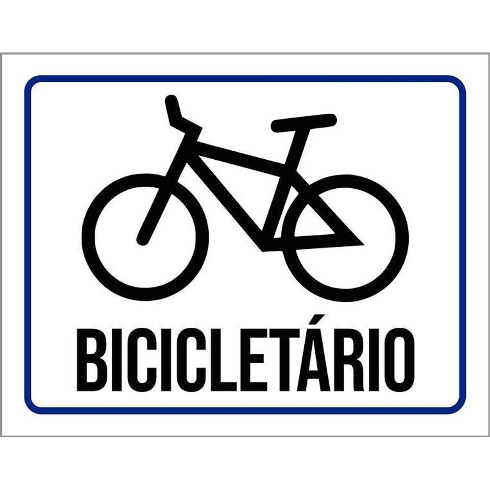 Kit 3 Placas Sinalização Condomínio Bicicletário