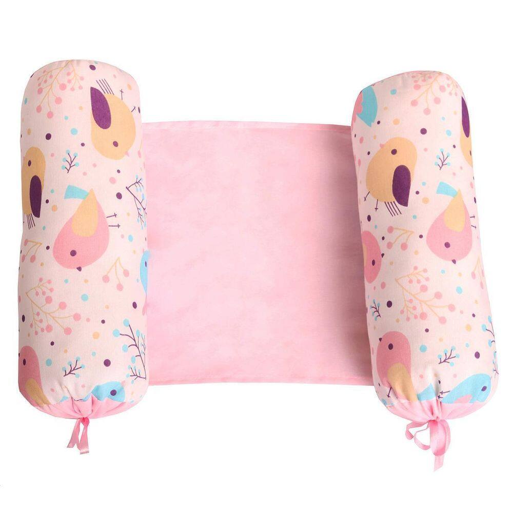 Rolinho Protetor Para Bebê 42Cm Passarinhos Rosa