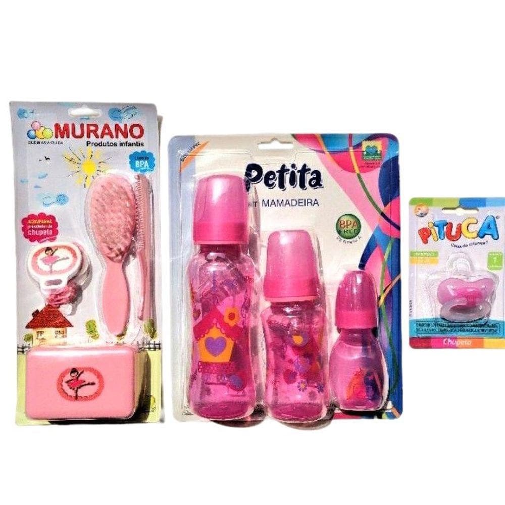 Kit Mamadeira Petita Kit Banho Murano Chupeta Pituca