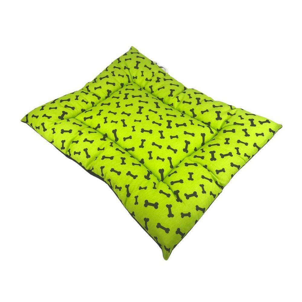 Almofada Para Cachorro Ossinho Verde 55x79cm Grande