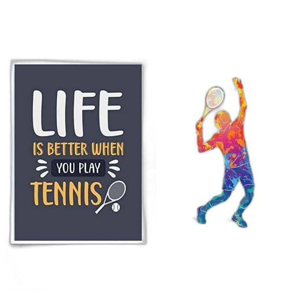 Kit 2 Quadros Decorativos Life Tennis 24X18Cm