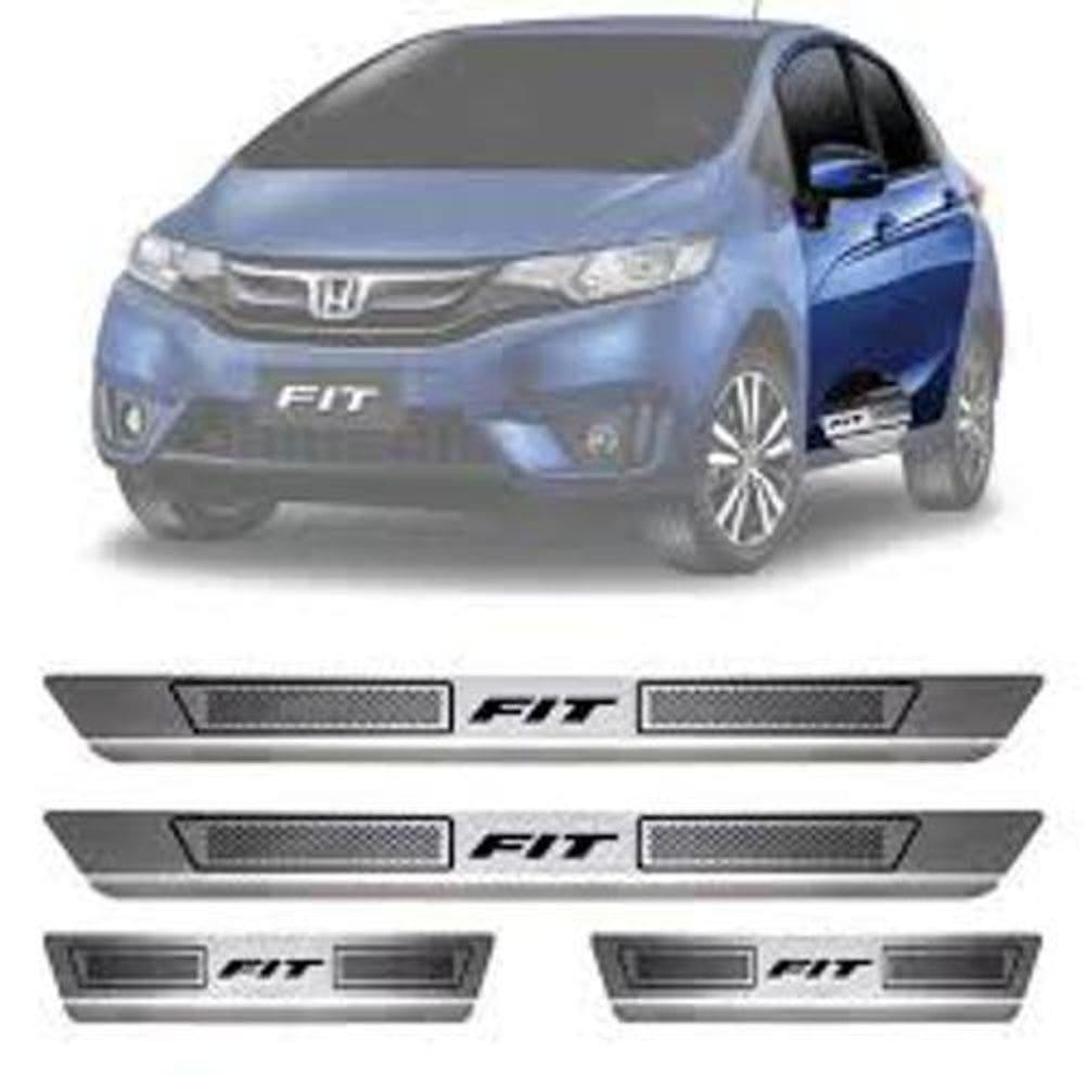 Soleira Baixo Relevo Em Aço Inox Honda Fit 2015-