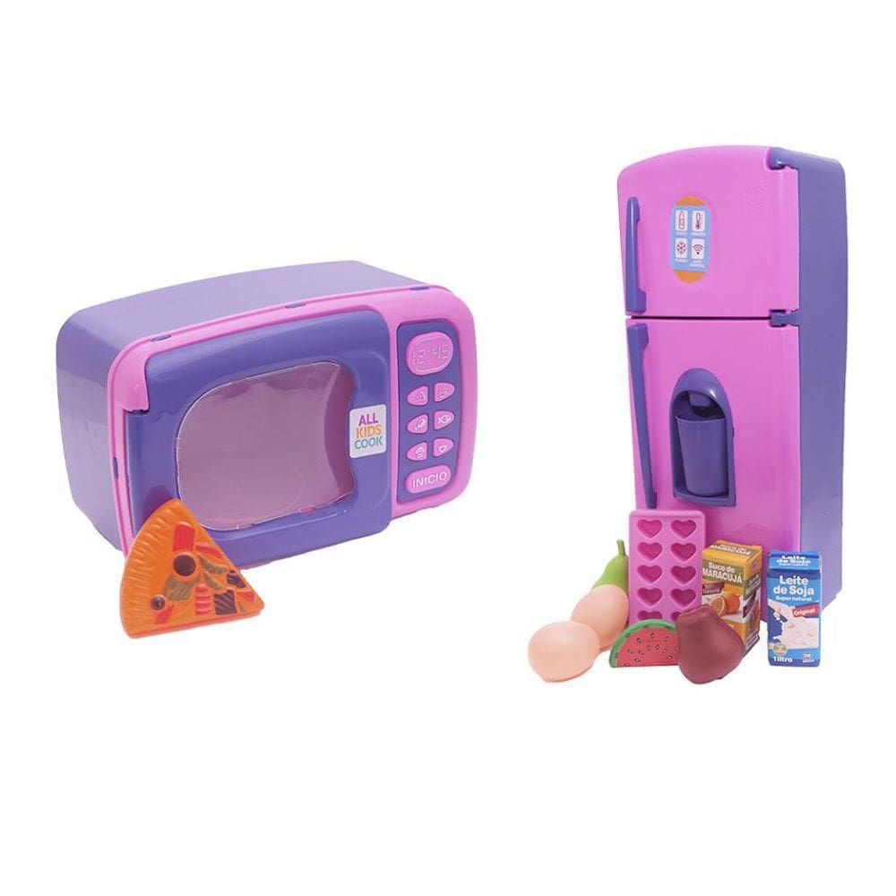Kit Infantil Forma Fue Geladeira Fogão Microondas Panela 31P