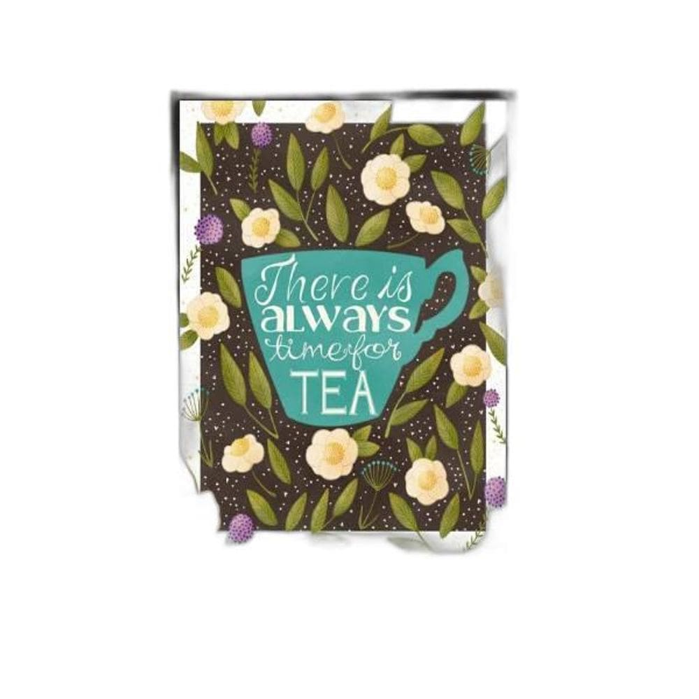 Quadro There Is Always Time For Tea 45X34Cm Moldura Preta