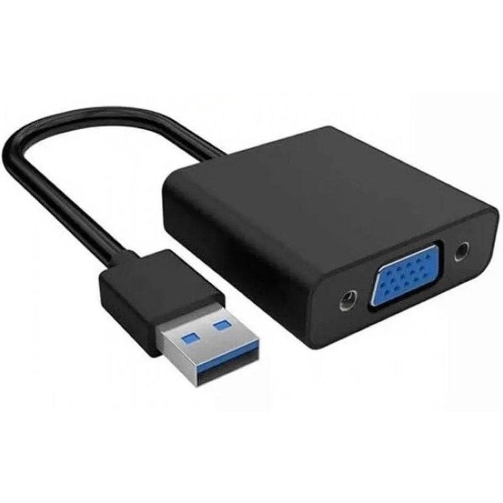 Cabo Adaptador Conversor Vga Femea X Usb 3.0 Extensor Tela