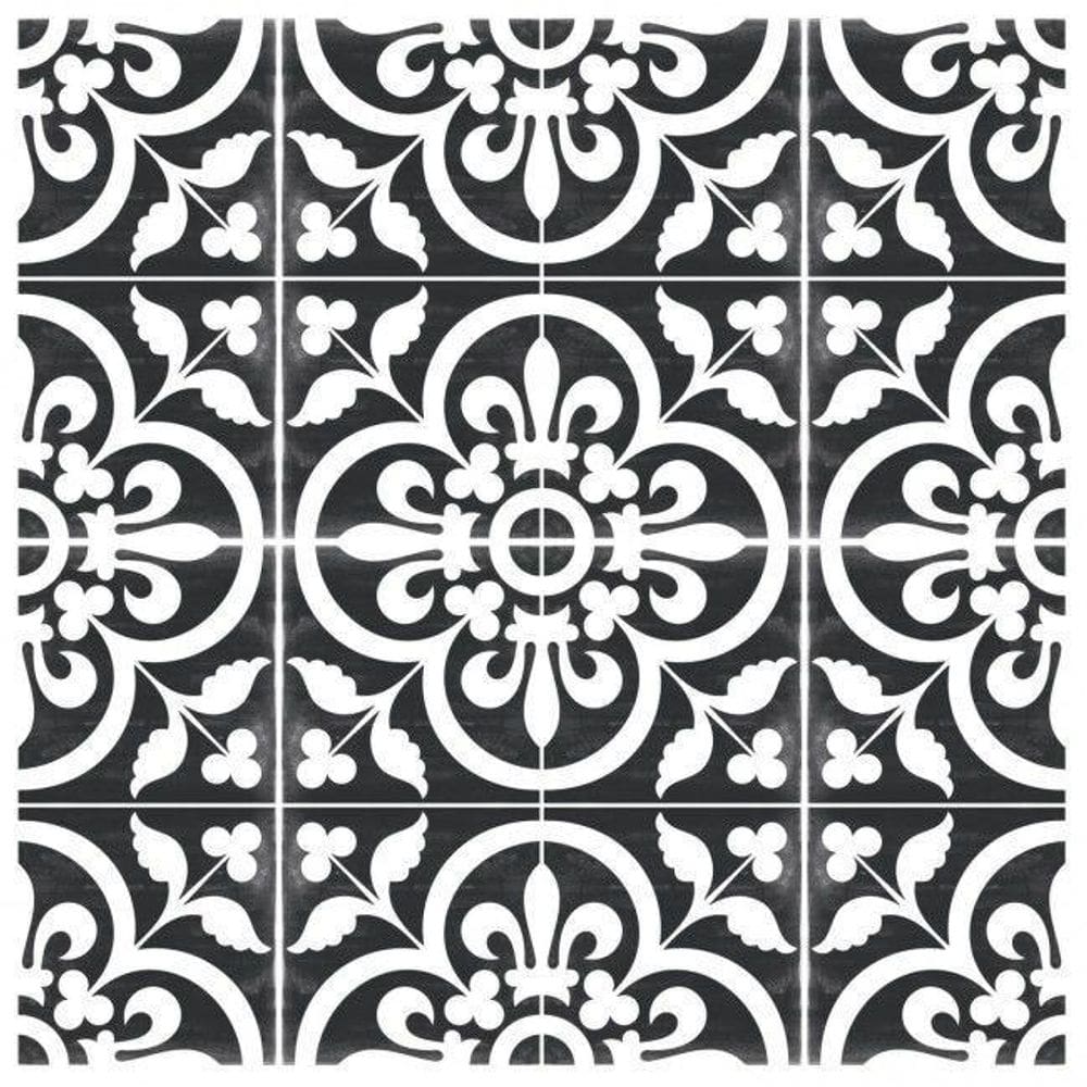 Adesivo Piso Colacomigo Ladrilho Branco Preto Antiderrapante