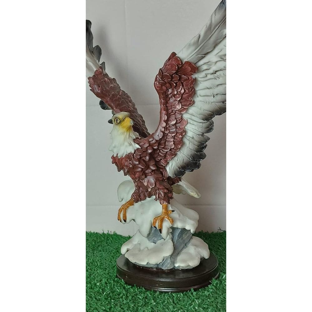 Enfeite Animal Aguia De Resina Decorativa 30Cm