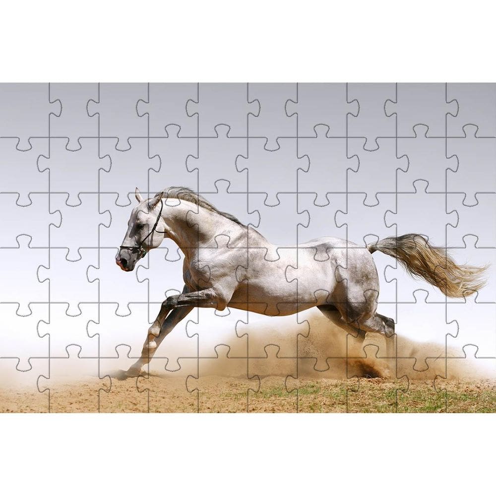 2 Quebra-Cabeças Inclusivos 60 Peças Cavalos Mentes