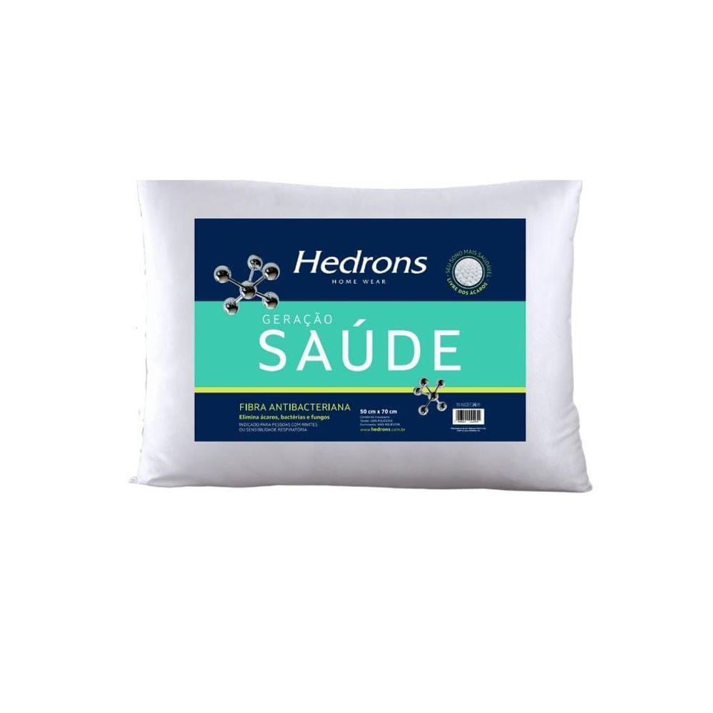 Travesseiro Hedrons Geração Saúde Antiácaro 50X70 Cm