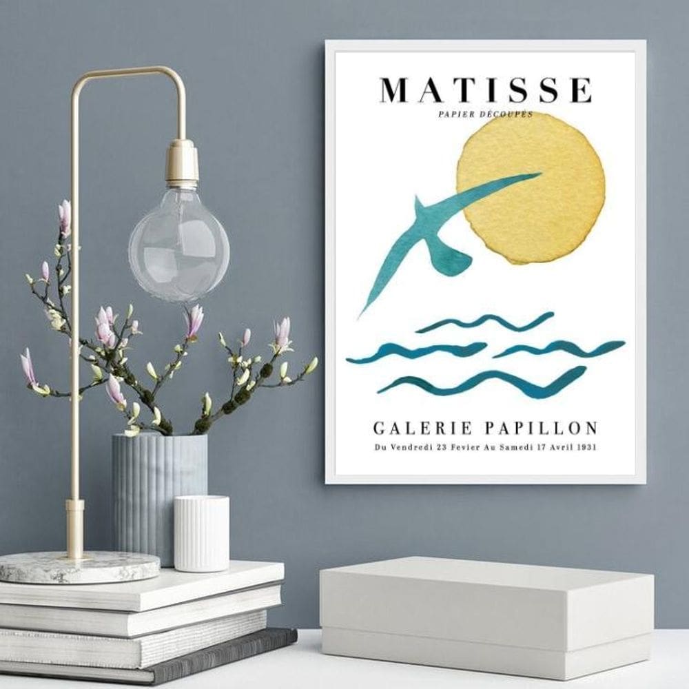 Quadro Arte Matisse Passarinho - Mar 24X18Cm