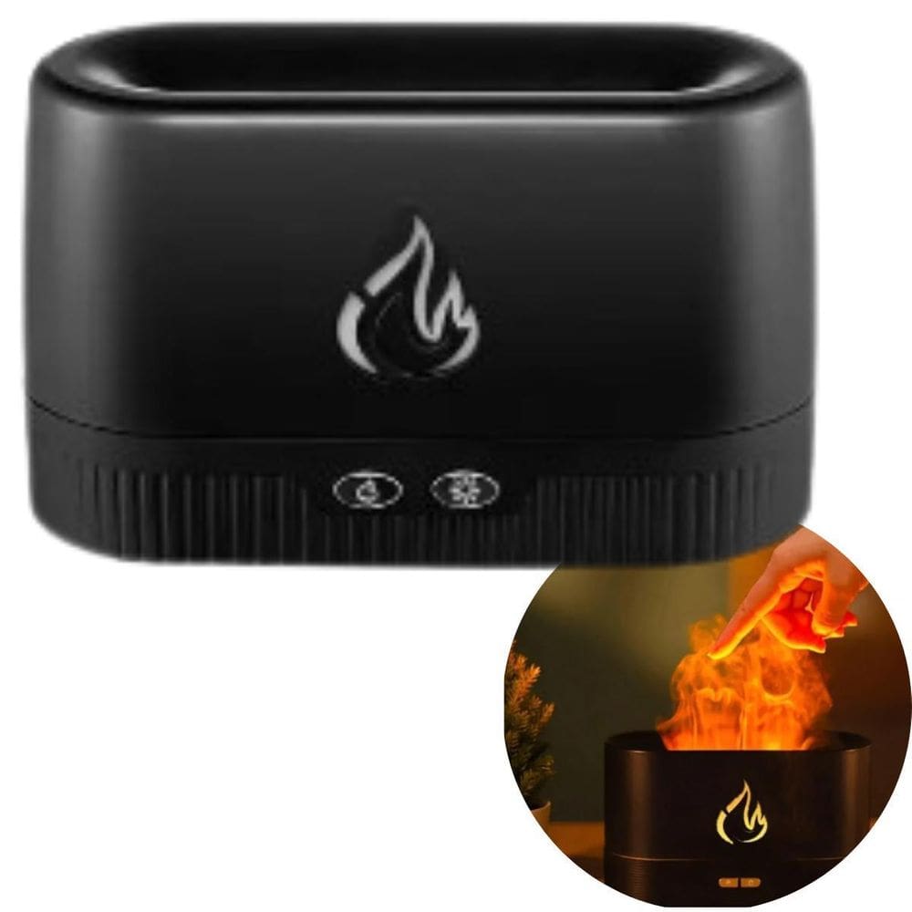 Difusor De Aroma Com Luz Led Bivolt 110V220V Com Luz De Fogo