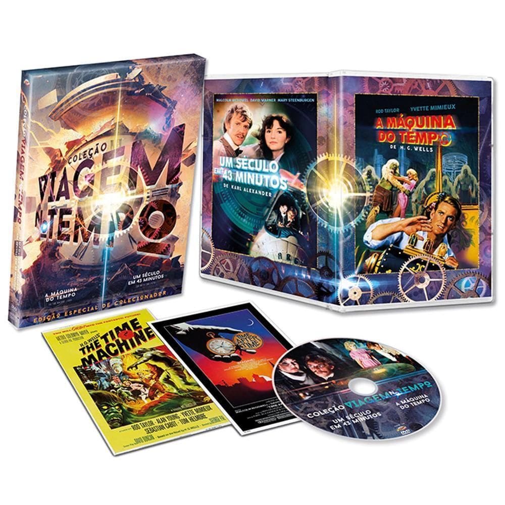 Box Dvd Viagem No Tempo A Maquina + Um Século Em 43 Minutos