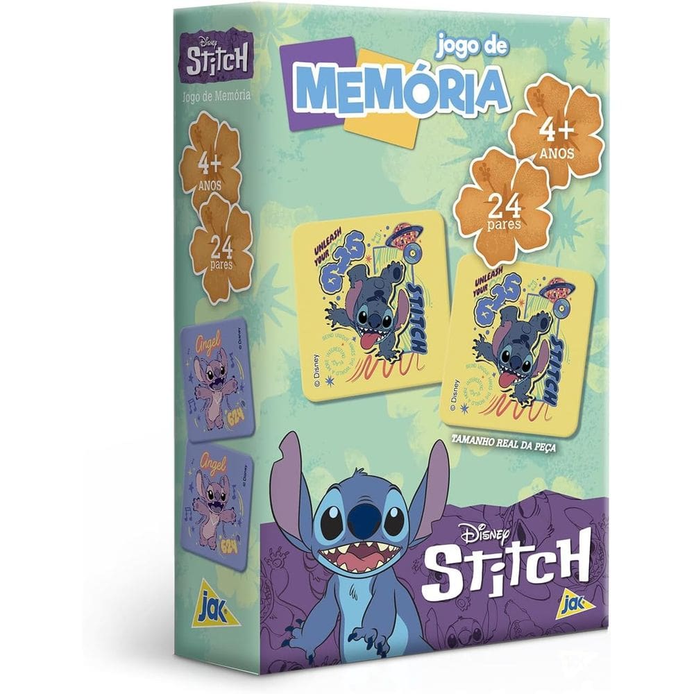 Jogo da Memória Stitch - 24 Pares - Jak