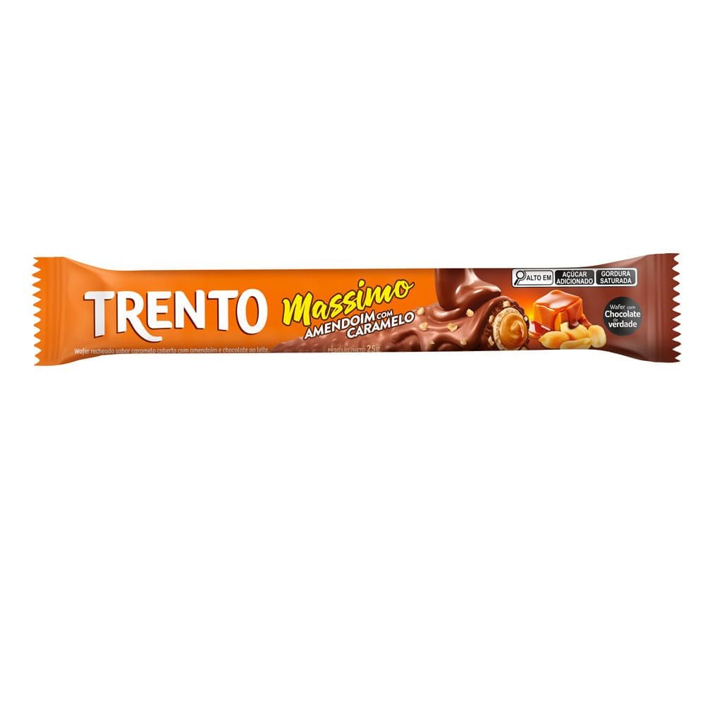 Chocolate Trento Massimo Amendoim Com Caramelo 25g