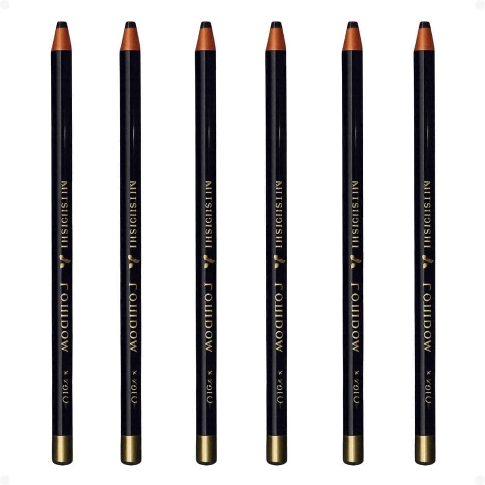Kit Mitsubishi Rainbow: 6 Lápis Dermatográfico Preto 7610-24