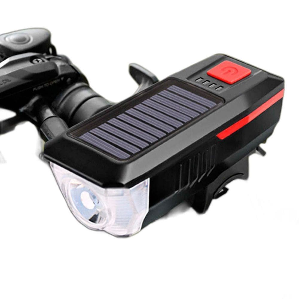 Farol De Bike Solar 350 Lumens 200m 5 Modos