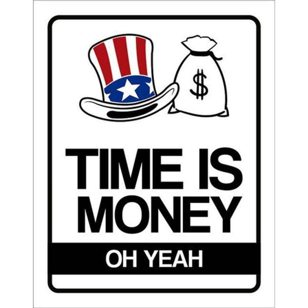 Kit 3 Placas Decorativa - Time Is Money Oh Yeah