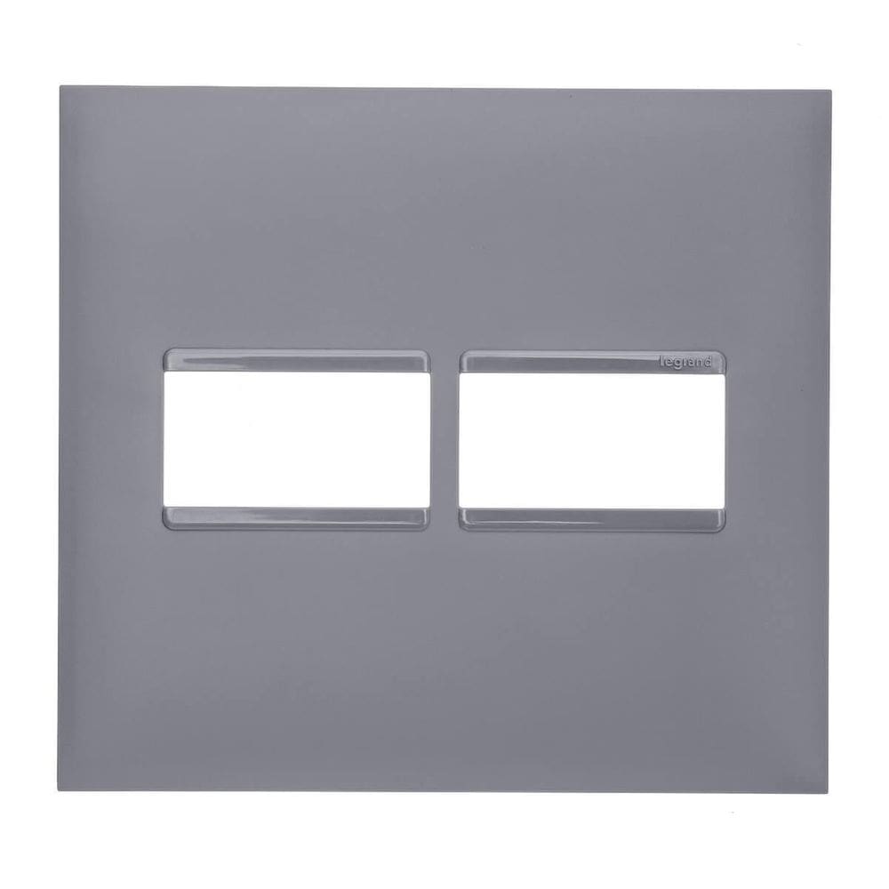 Placa 4X4 1+1 Postos Pial Plus+ Legrand Cinza 618511Cz