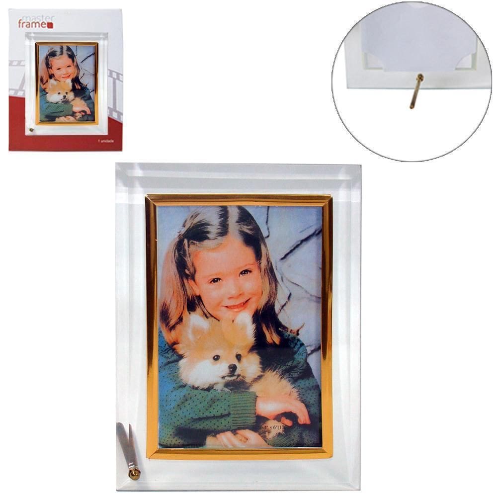 Porta Retrato 10X15 De Vidro Vertical