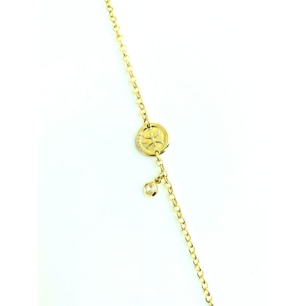 Pulseira Belca Signo Peixes Com Pingente, No Banho De Ouro