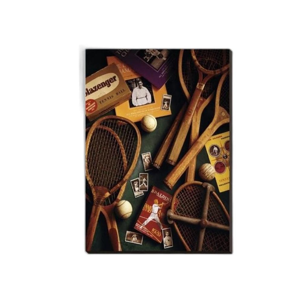 Quadro Raquetes Tênis Vintage 33X24Cm Branca