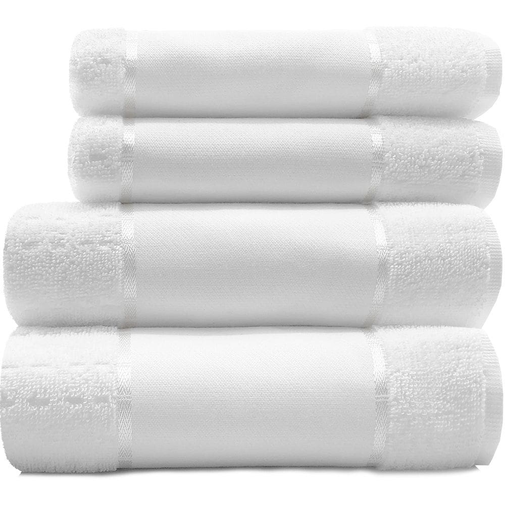 Jogo de Toalhas 4 Peças Banho + Rosto Para Pintar e Bordar Ponto Russo 100% Algodão - Multiarte Dohler